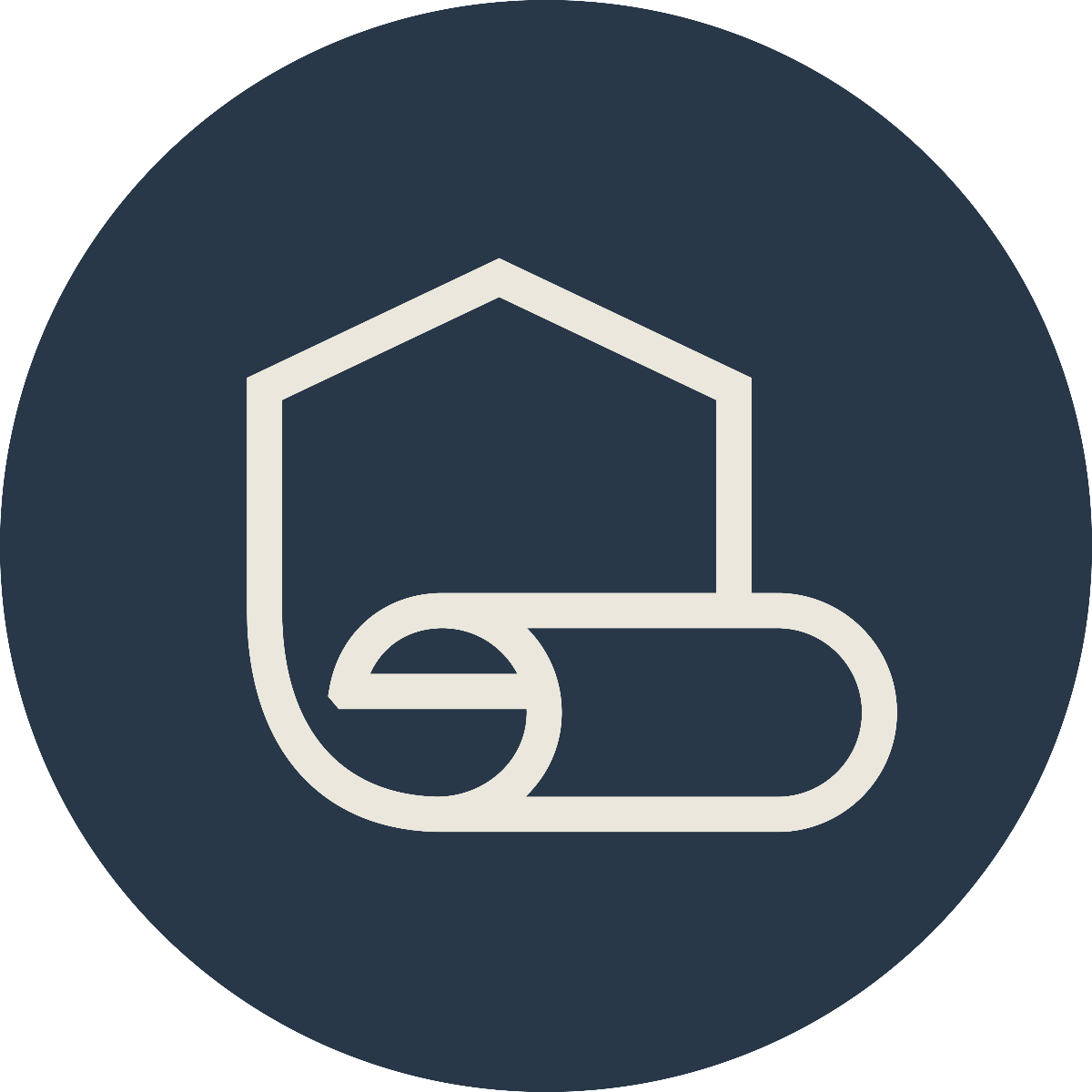 Lahome Icon Circle Navy Creamoutline
