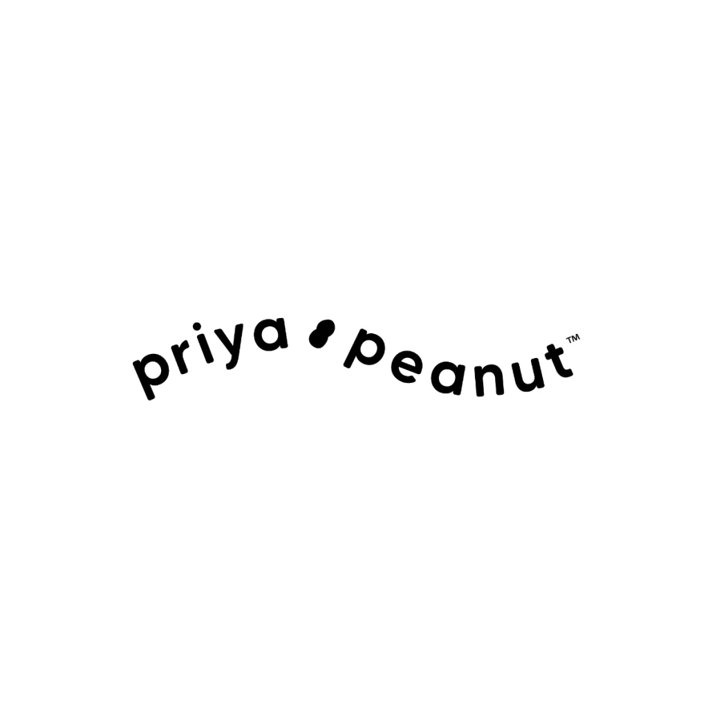 Priya Peanut Curvy Logo White
