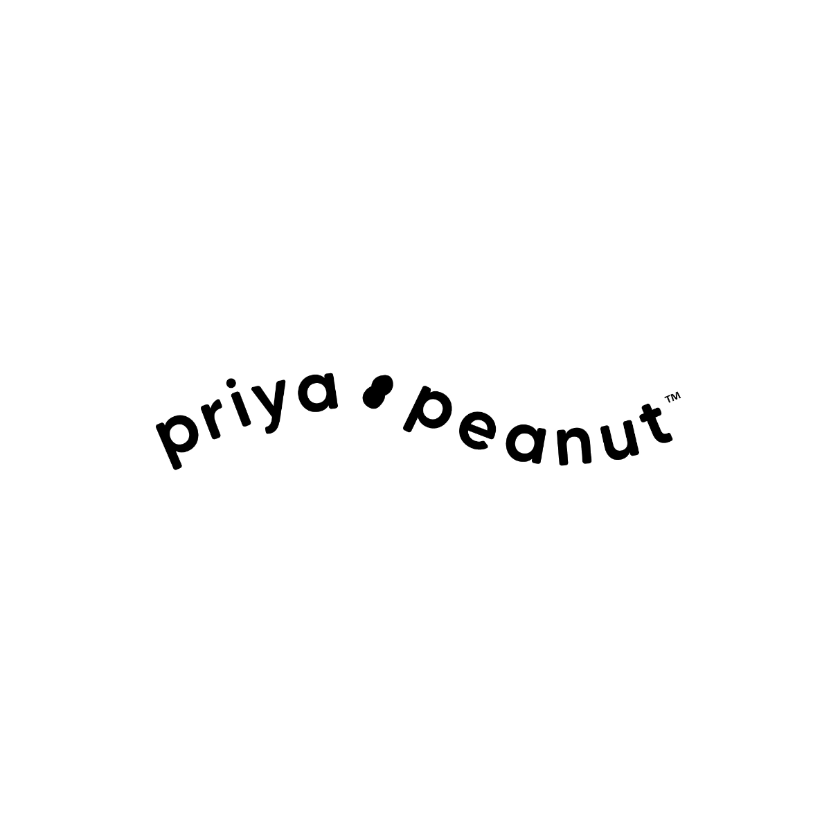 Priya Peanut Curvy Logo White